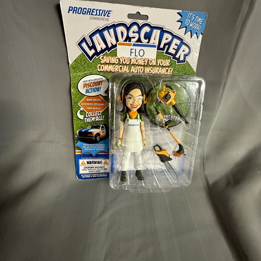 Progressive Flo Action Figure-Landscaper In Box